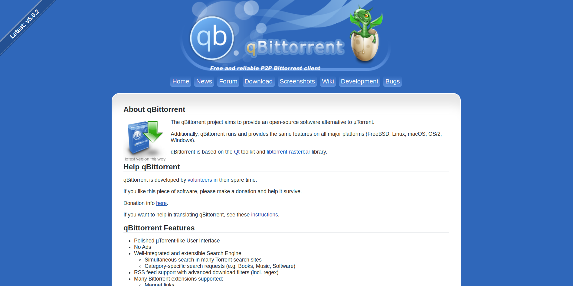 qBittorrent website